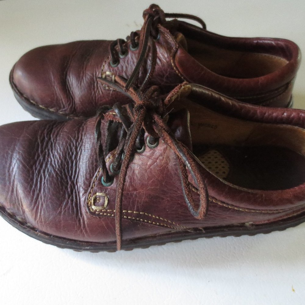 Born BOC Leather Women's Shoe Lace-Up Flat 8.5/40
